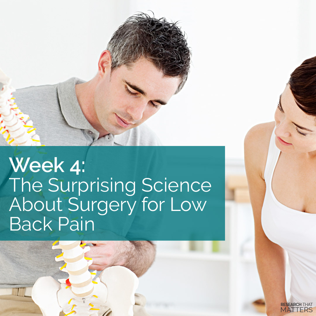Surprising truth about surgery for low back pain