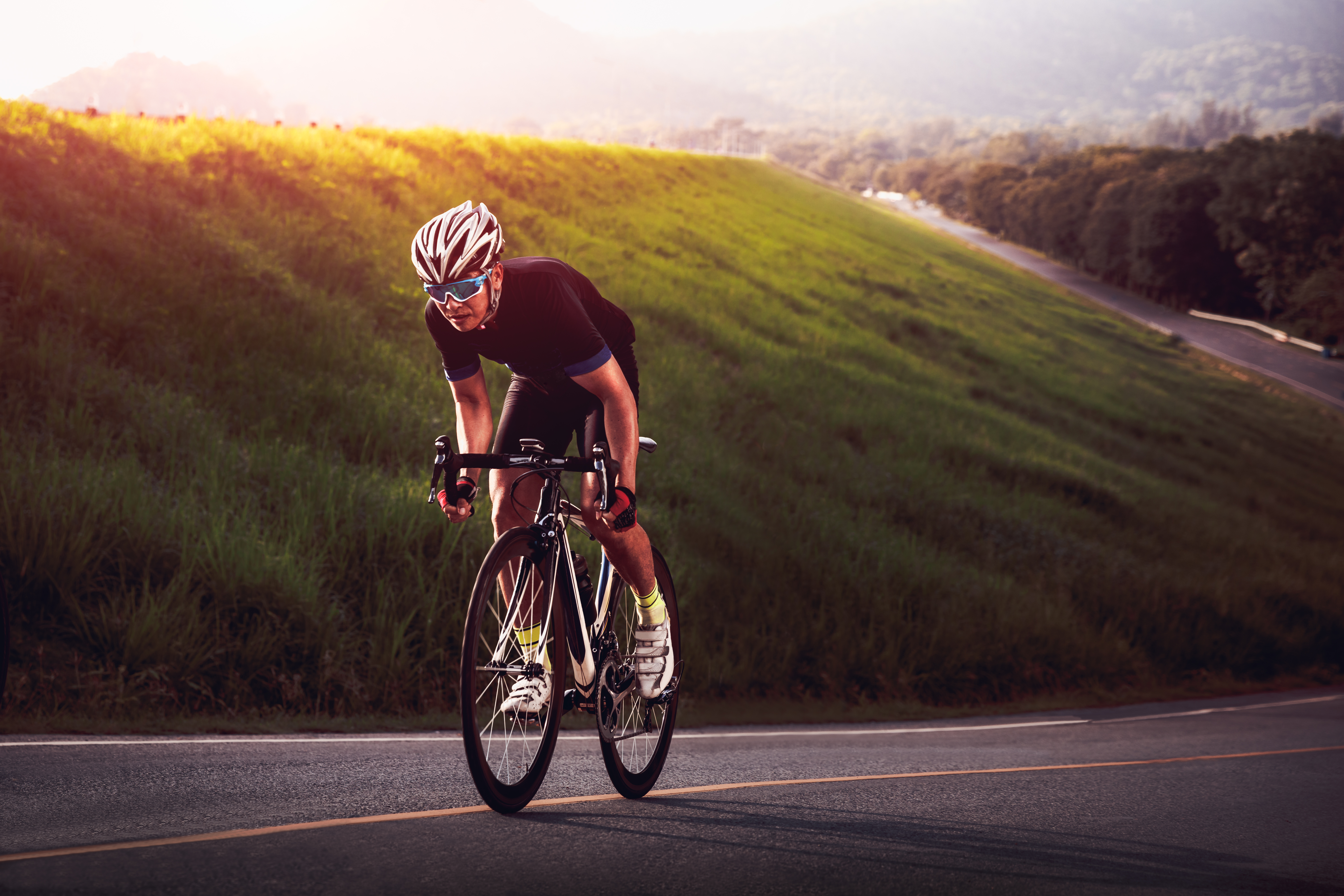 Man cycling 